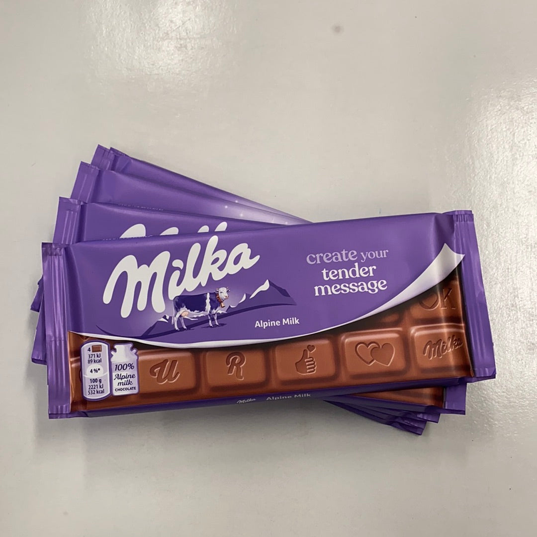 Milka Alpine Milk Chocolate, 100g